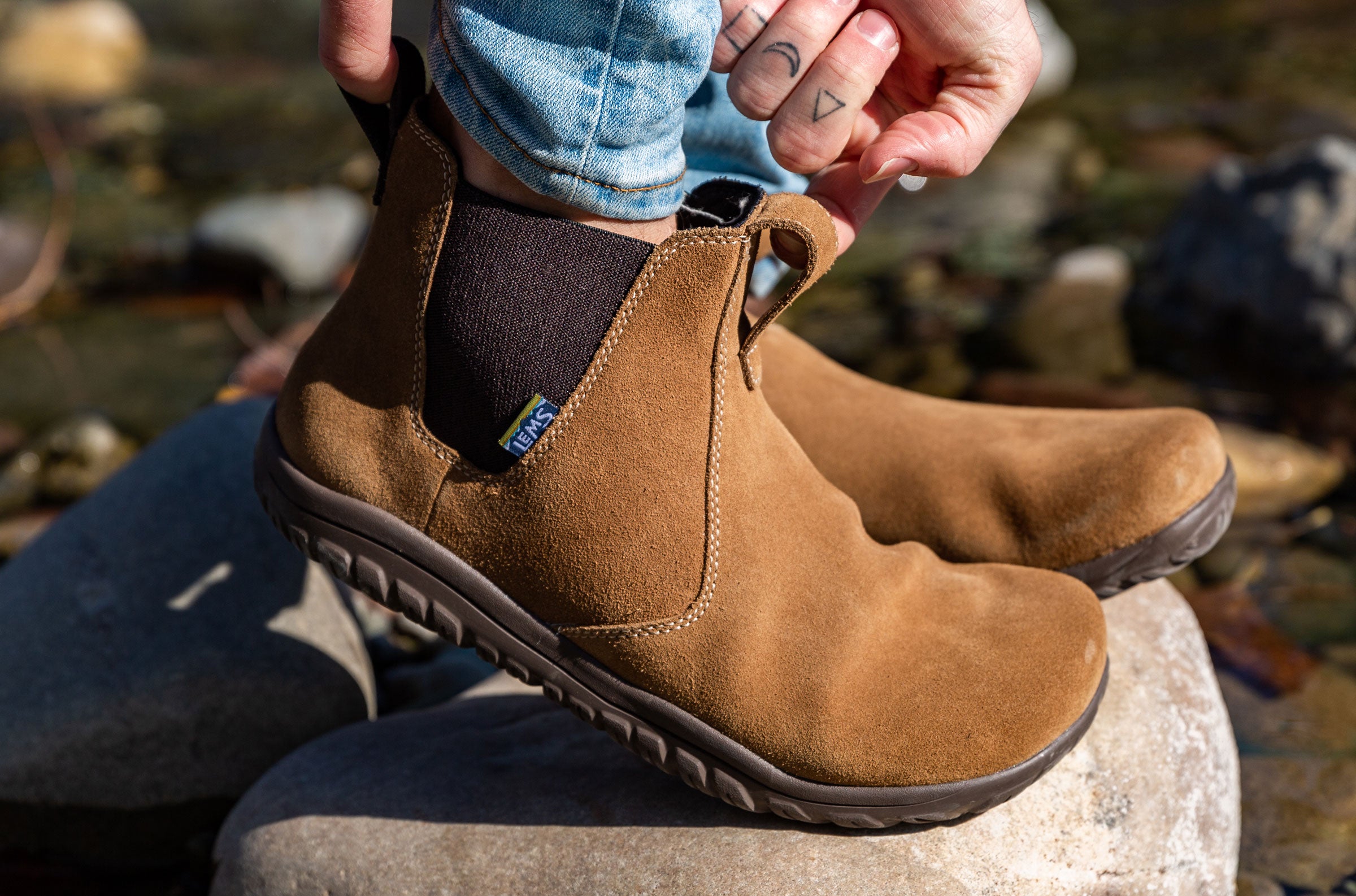 Men's Chelsea Suede Barefoot Boot - Image 2